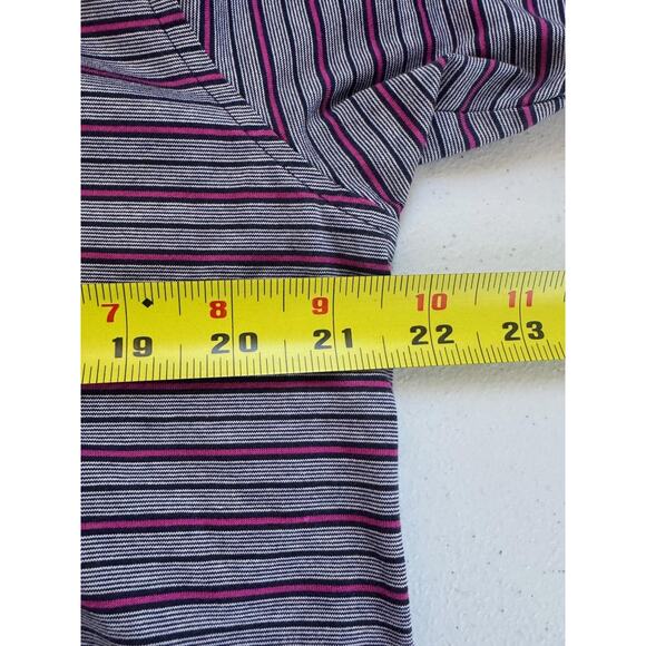 Peter Millar Seaside Wash Polo Mens Medium Blue Stripe Short Sleeve Preppy - Picture 5 of 12